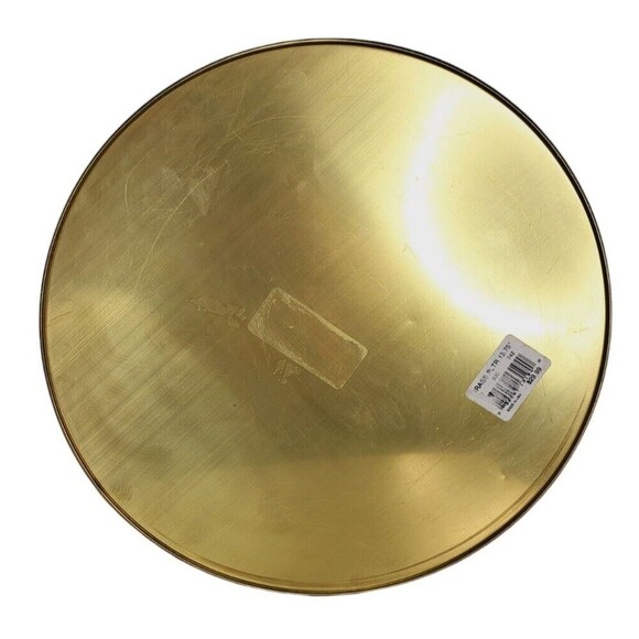 VTG Polished Brass Hollywood Regency Gold Set of Two Large Round Barrel Planters - Picture 7 of 15